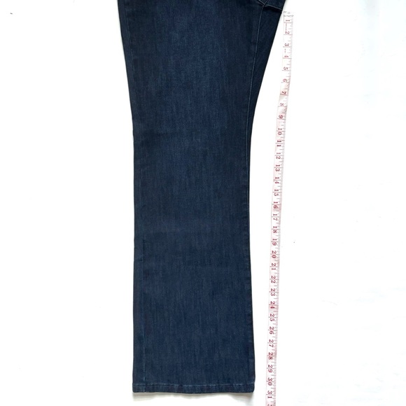 Soft Surroundings The Ultimate Pull-On Bootcut Dark Wash Blue Denim Jeans Large - Picture 8 of 16